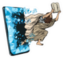 Moses The Prophet Breaking Out Of A Phone Sticker