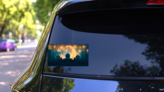 Mosque Silhouette Crescent Moon Sticker on a Rear Car Window (New) example