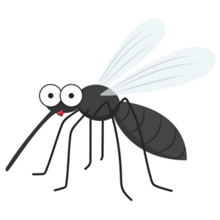 Mosquito Cartoon Sticker