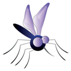 Mosquito Cute Purple Cartoon Sticker