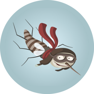 Mosquito Pilot Funny Sticker