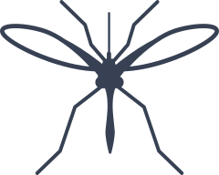 Mosquito Silhouette Sticker