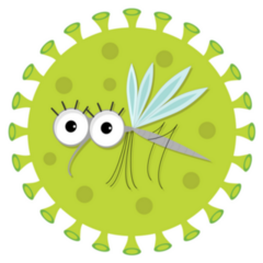 Mosquito Virus Sign Icon Sticker