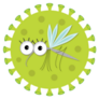 Mosquito Virus Sign Icon Sticker