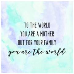 Mother, You Are The World Watercolor Sticker 
