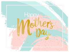 Mothers Day Blue And Pink Paint Brush Strokes Sticker