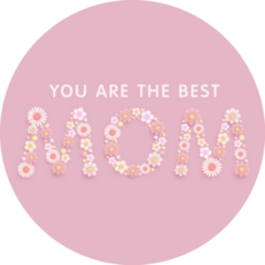 Mothers Day Cartoon Flowers Sticker