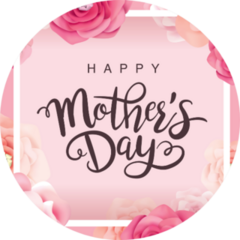 Mothers Day Greeting Card With Flowers Sticker