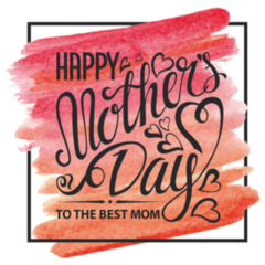 Mothers Day Watercolor Background Square Sticker