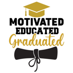 Motivated Educated Graduated Sticker