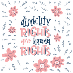 Motivational Disability Rights Are Human Rights Sticker