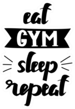 Motivational Eat Sleep Gym Repeat Sticker