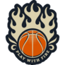 Motivational Flaming Basketball Sticker