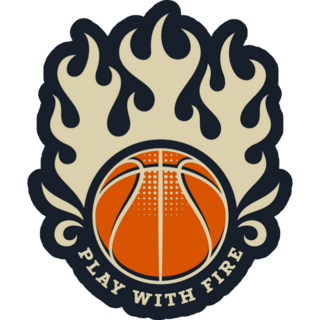 Motivational Flaming Basketball Sticker