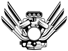 Motor Engine Illustration Sticker