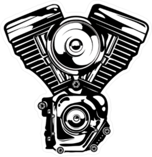 Motorcycle Engine Sticker