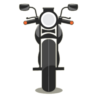 Motorcycle Front Simple Vector Illustration Sticker