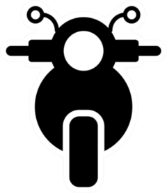 Motorcycle Icon Trendy Design Sticker