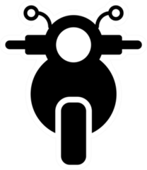 Motorcycle Icon Trendy Design Sticker
