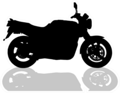 Motorcycle Illustration On White Background Sticker