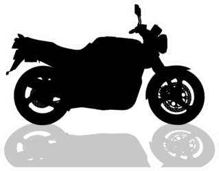 Motorcycle Illustration On White Background Sticker