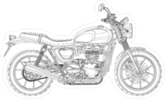 Motorcycle Sketch Sticker