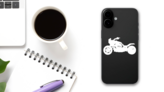 Motorcycle Sticker on a Phone (New) example