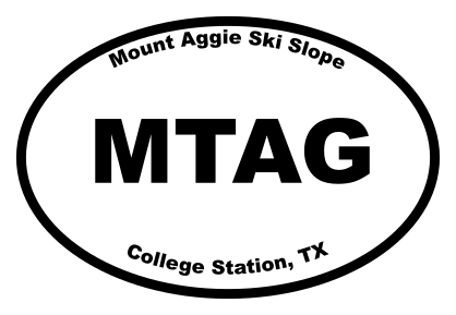 Mount Aggie Ski Slope Oval Sticker