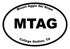 Mount Aggie Ski Slope Oval Sticker