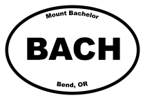 Mount Bachelor Oval Sticker