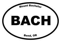 Mount Bachelor Oval Sticker