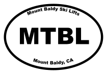 Mount Baldy Ski Lifts Oval Sticker