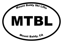 Mount Baldy Ski Lifts Oval Sticker