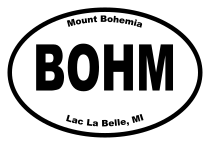 Mount Bohemia Oval Sticker