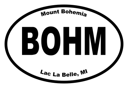 Mount Bohemia Oval Sticker