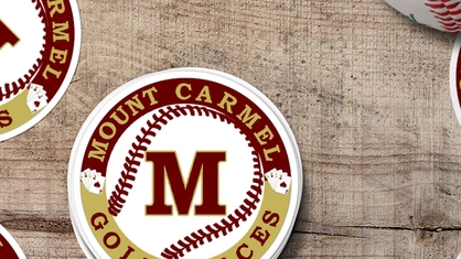 Mount Carmel Golden Aces Baseball Circle Stickers