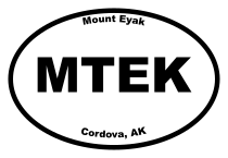 Mount Eyak Oval Sticker