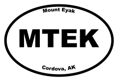 Mount Eyak Oval Sticker