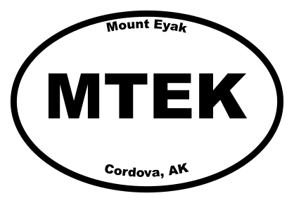 Mount Eyak Oval Sticker