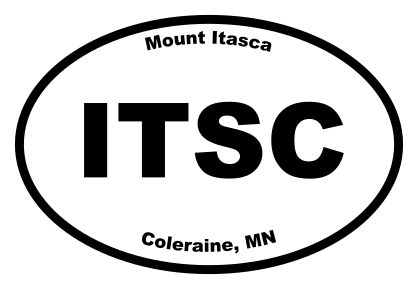 Mount Itasca Oval Sticker