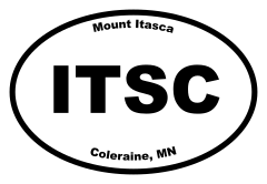 Mount Itasca Oval Sticker