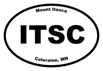 Mount Itasca Oval Sticker