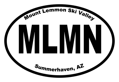 Mount Lemmon Ski Valley Oval Sticker