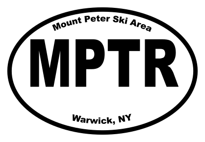 Mount Peter Ski Area Oval Sticker