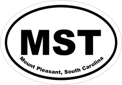 Mount Pleasant, South Carolina Oval Stickers