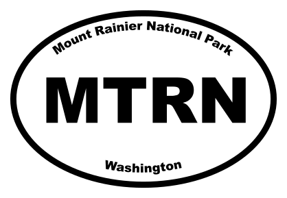 Mount Rainier National Park Oval Sticker