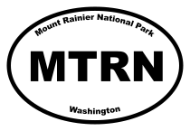 Mount Rainier National Park Oval Sticker