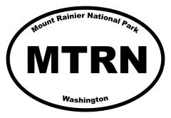 Mount Rainier National Park Oval Sticker