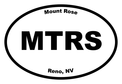 Mount Rose Oval Sticker