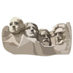 Mount Rushmore In South Dakota Gray Sticker
